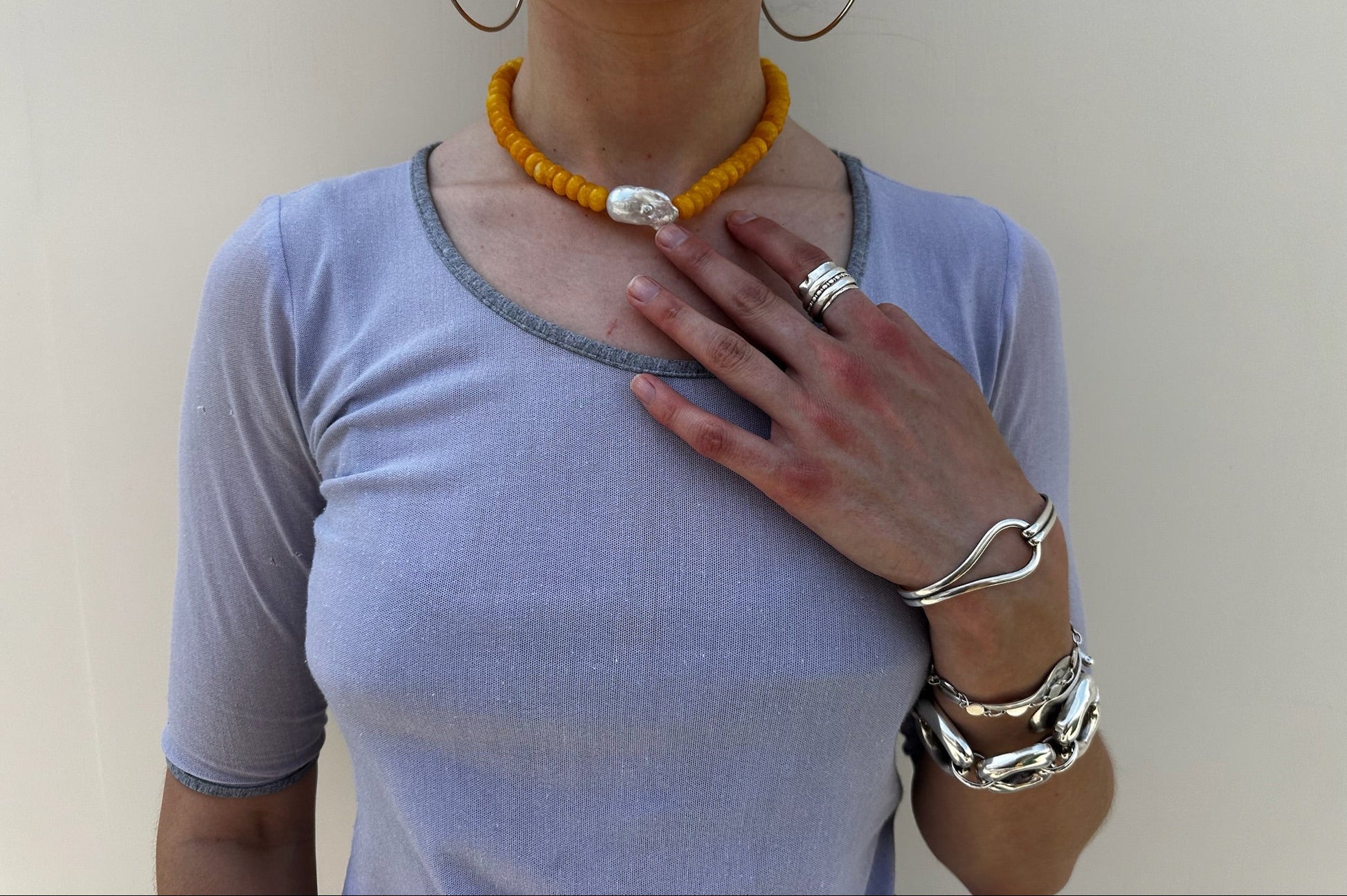 Butter Yellow Baroque Necklace