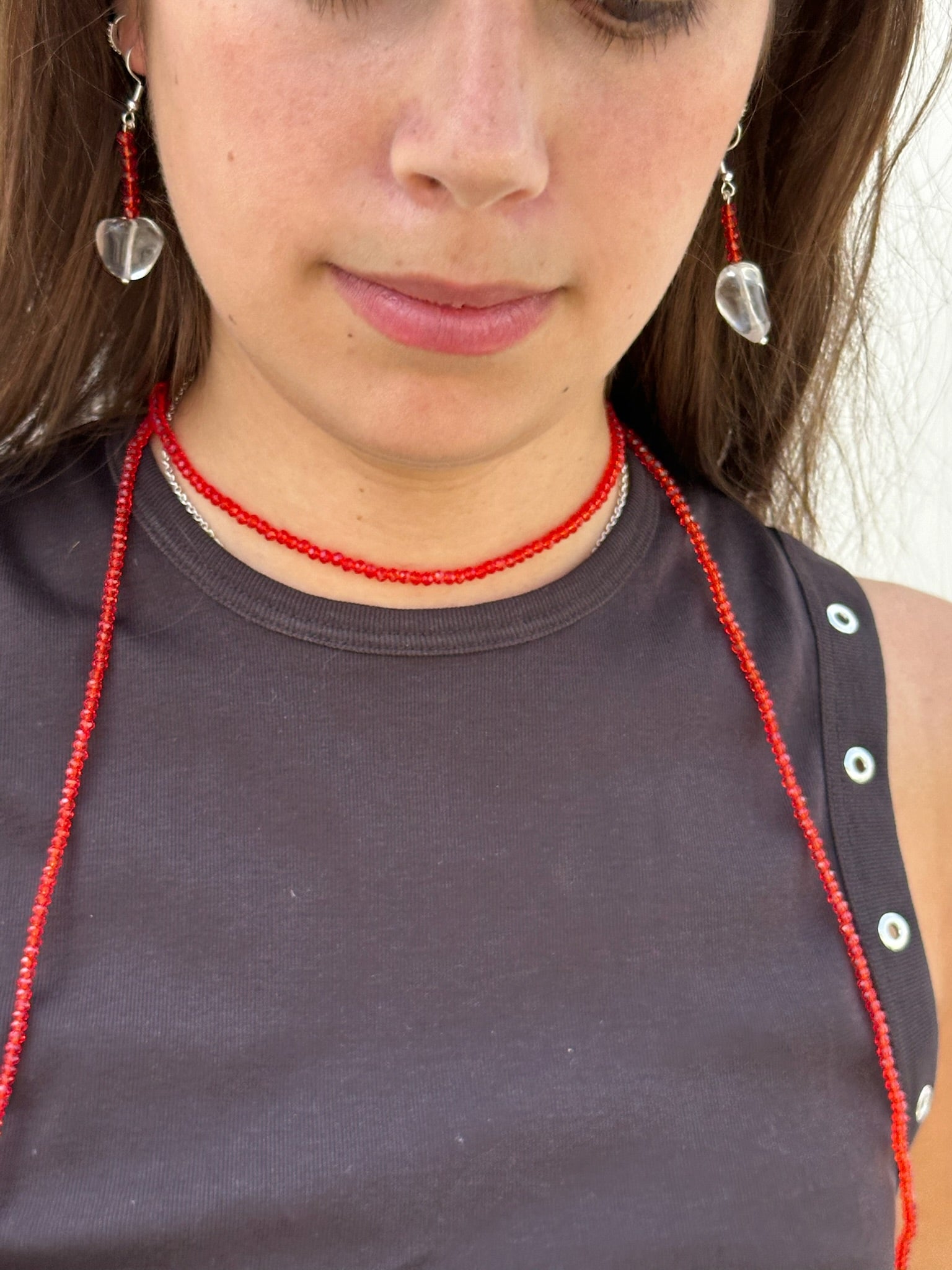 Scarlet Flame Drop Earrings