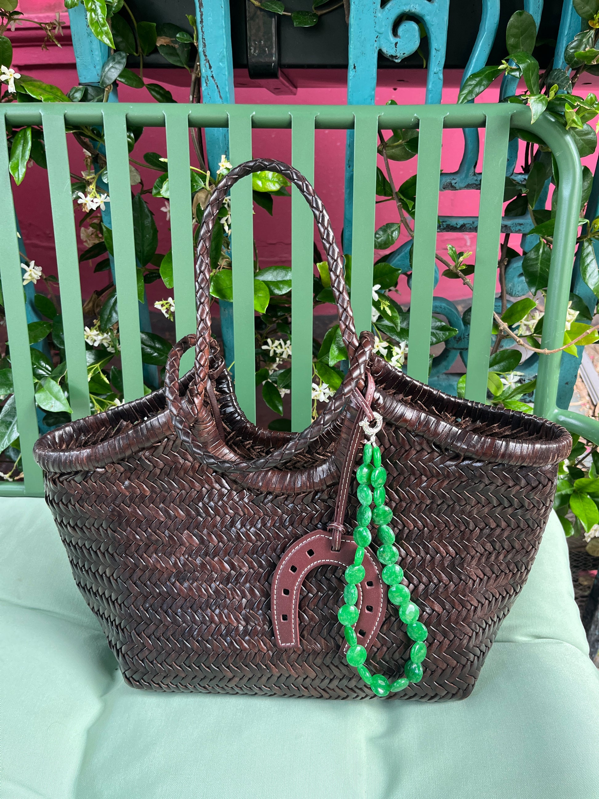 Emerald Jade Loop Bag Charm