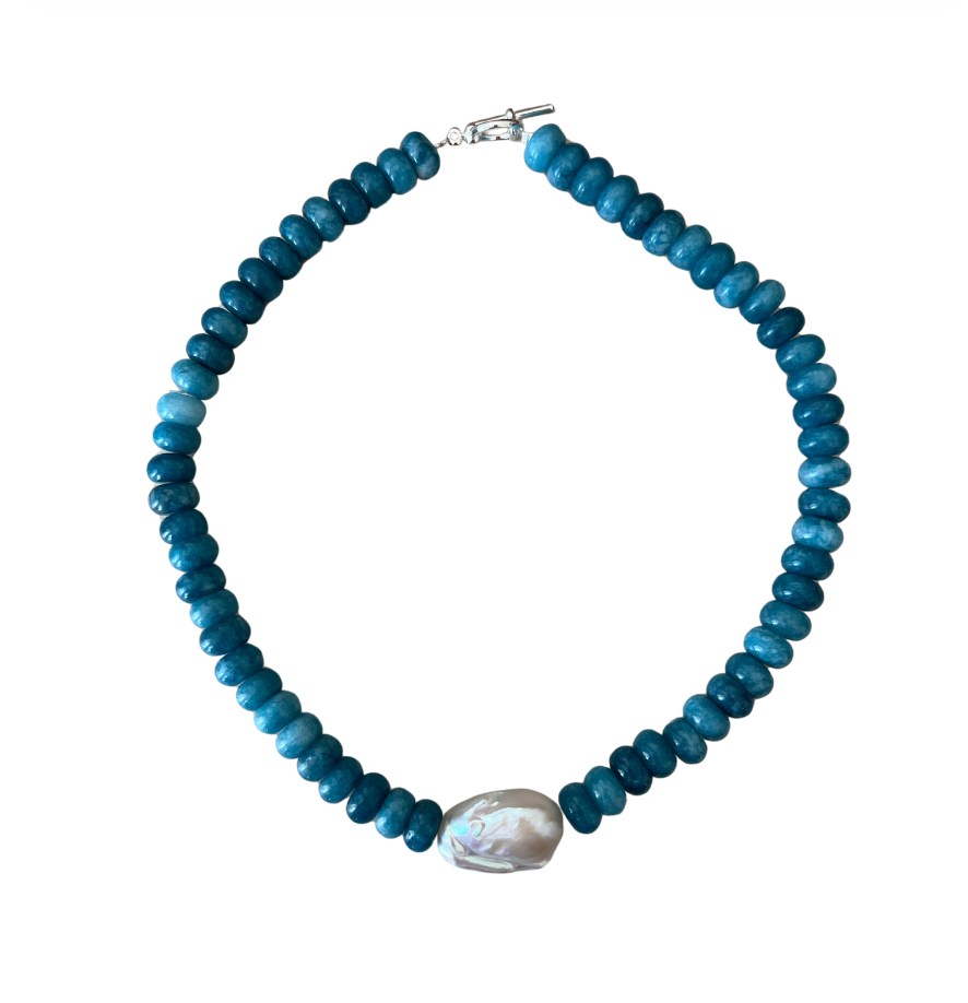 Sea Blue Baroque Necklace