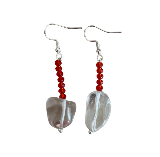 Scarlet Flame Drop Earrings
