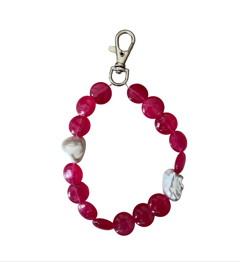 Fuschia Pink Bag Charm