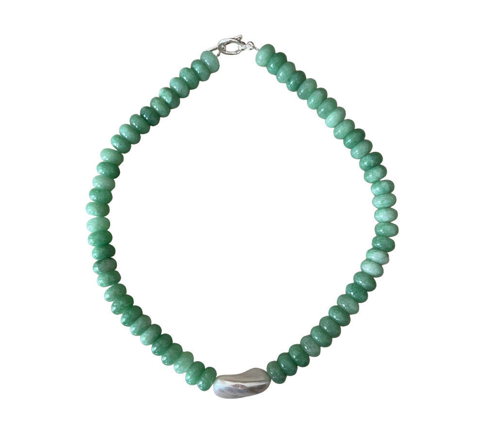 Matcha Green Pearl Necklace