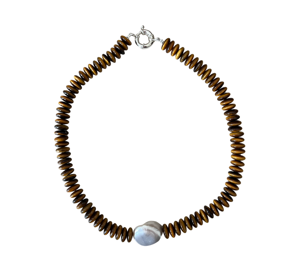 Tortoiseshell Pearl Necklace