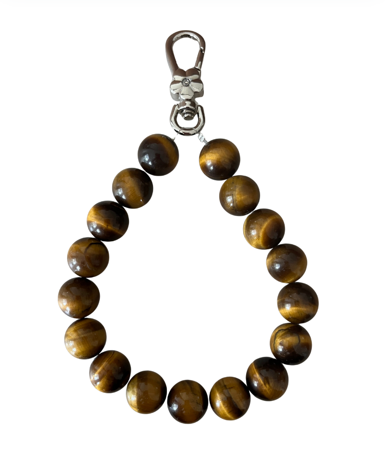 Tiger Eye Rounded Bag Charm