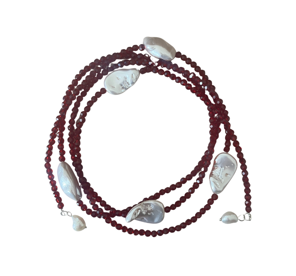 Burgundy Lasso Necklace