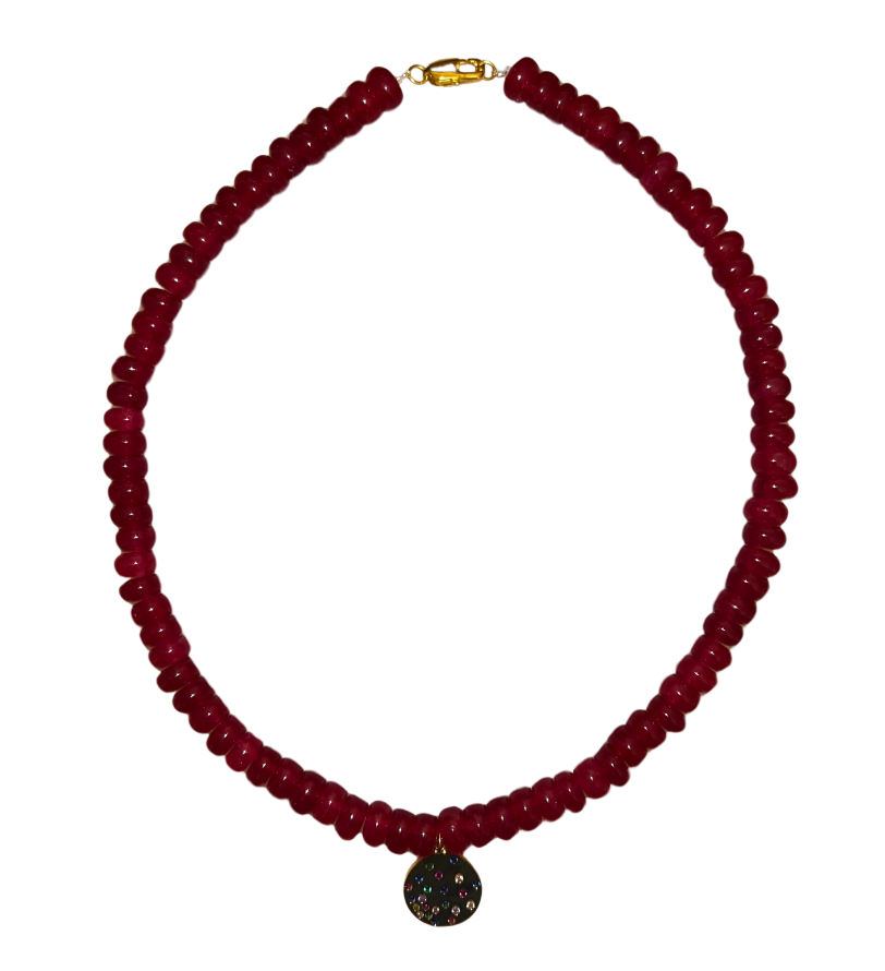 Fuchsia Jade Necklace