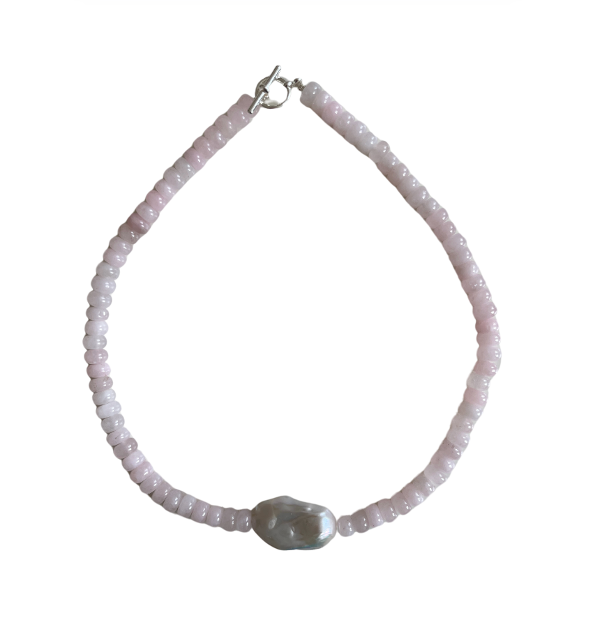 Pale Pink Baroque Necklace