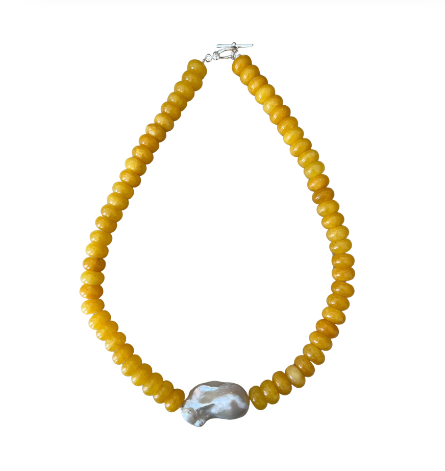 Butter Yellow Baroque Necklace